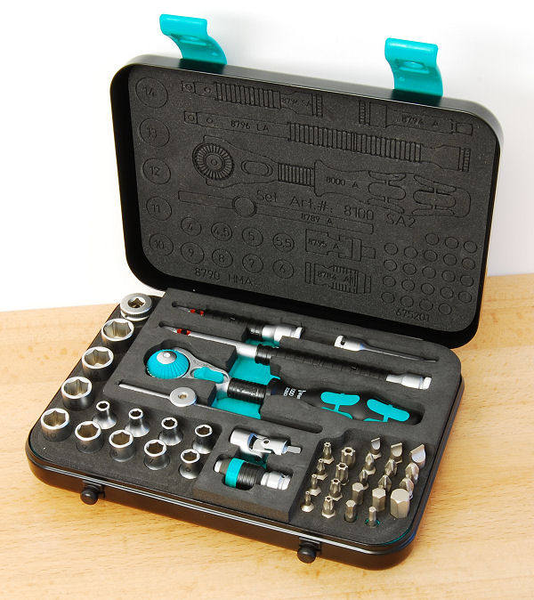 德国维拉wera 42件 汽修机修棘轮套筒扳手螺丝刀套装8100sa2 sc2