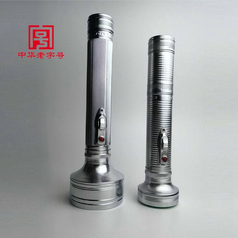 凯达虎头牌kd500 怀旧铁质铁皮三节一号电池老式手电筒
