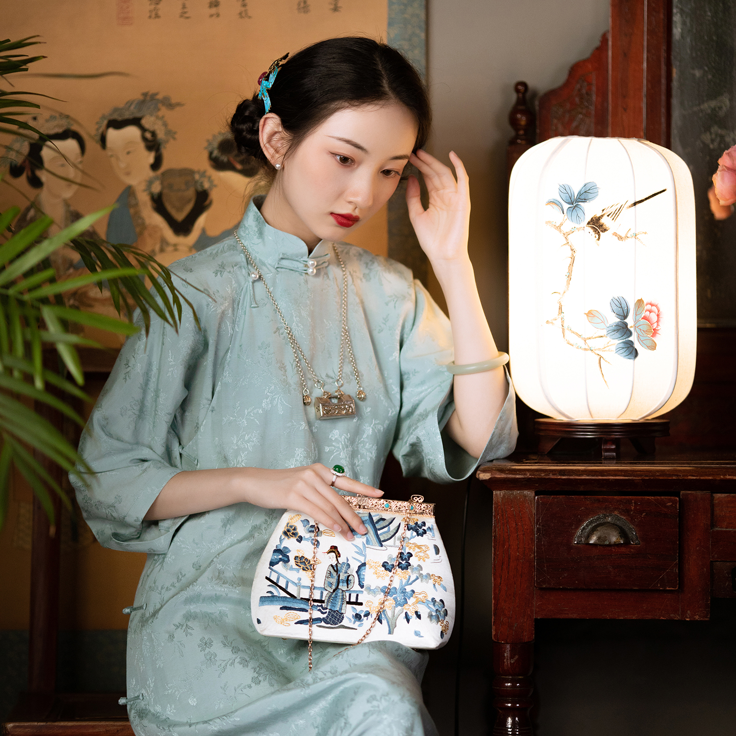 茉浅丨春夏秋款中式民国风复古提花倒大袖传统宽松旗袍年轻款日常