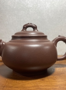 许逸军紫砂壶时来运转迎祥一厂老紫泥全手工制作茶壶工艺美术师