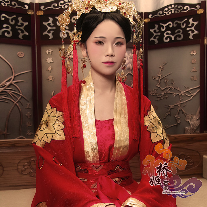 特价cos古装婚服_江厌离婚服 cos服 红色 喜服 魔