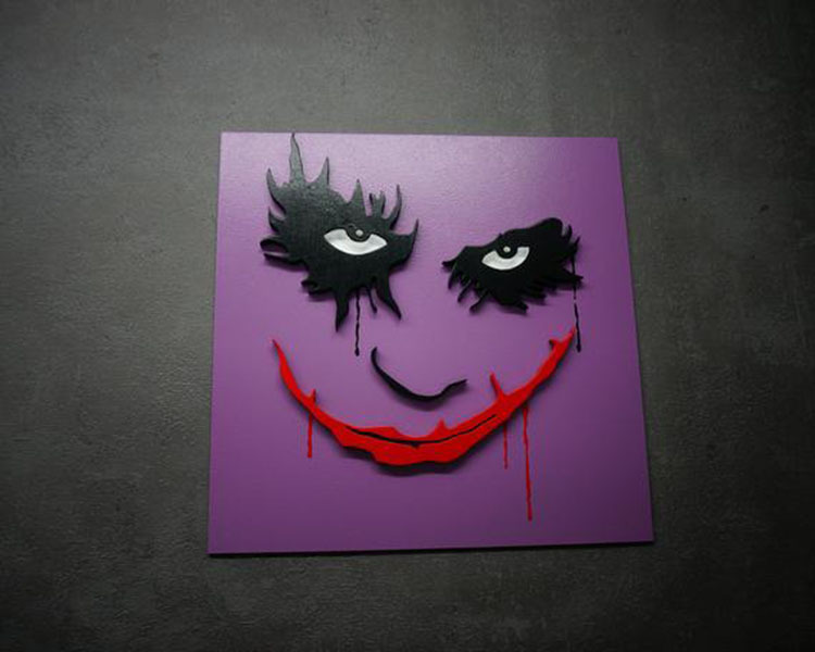 超级反派小丑立体画装饰画无框画艺术墙卧室墙贴壁挂创意Joker