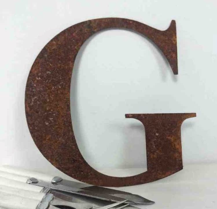 Retro Reminiscence Metal Rust-colored Alphabet fashion Creative home Wall decoration desktop Decoration European style Wall hangingsin the Home accessories , Mural category - from Buy2taobao.com to provide professional Taobao agent buy service