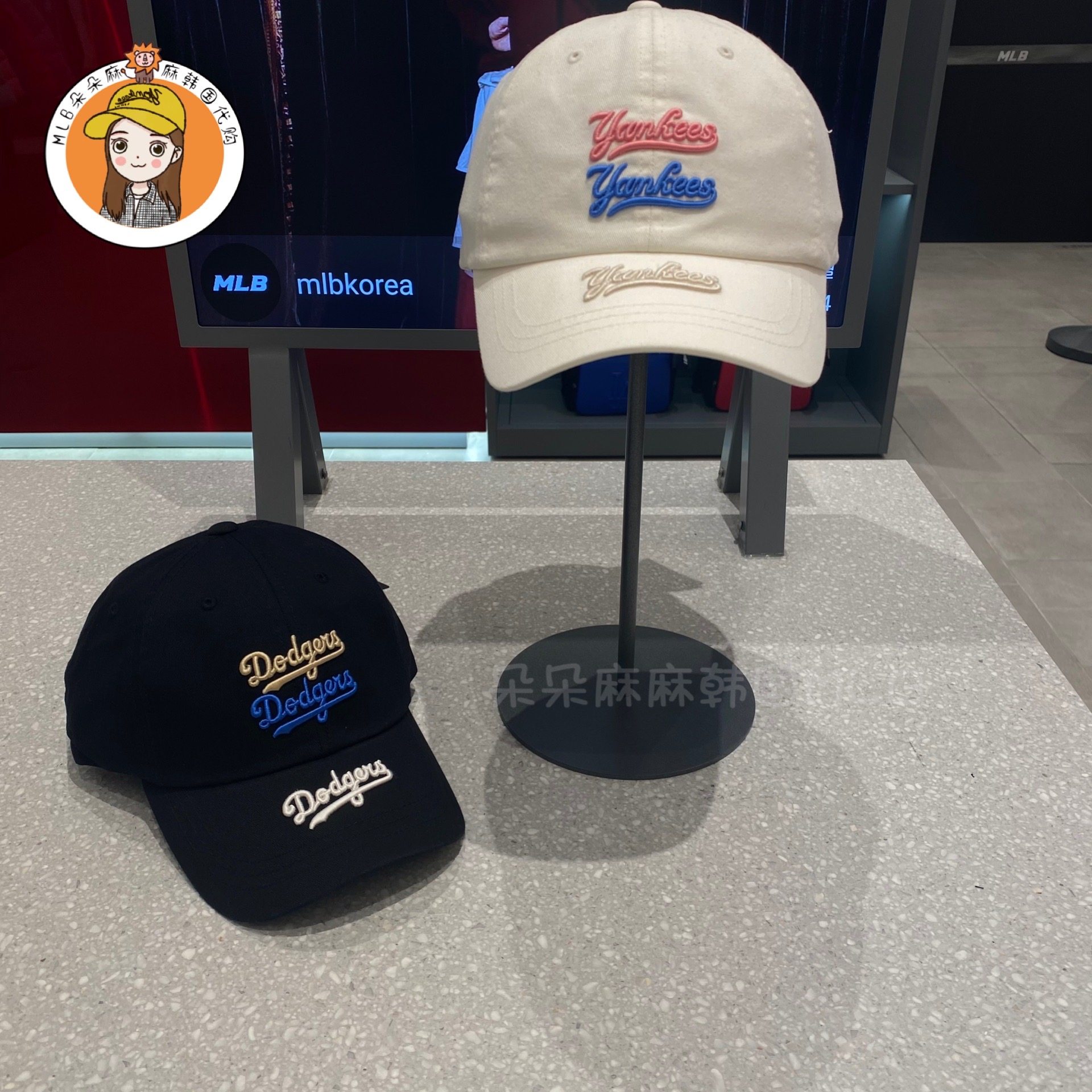 韩国mlb正品2021新款帽子串标三排刺绣字母棒球帽男女百搭鸭舌帽