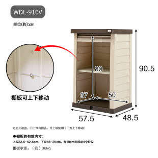 促销爱丽思户外阳台储物收纳柜庭院防水防晒杂物置物工具花园