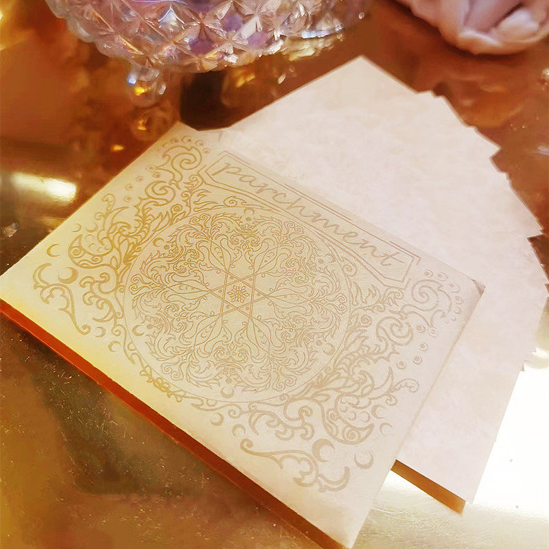 许愿纸仿牛皮纸纸张幸运纸心愿纸信笺小纸条复古图腾心想事成怀旧