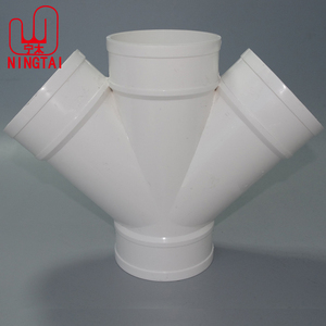 pvc排水管件下水管配件管材 斜四通 50/75/110/160mm 45度接弯头