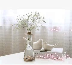 宜家纳迪餐桌小雨点插花花瓶水晶玻璃插花瓶摆件富贵竹创意插花器