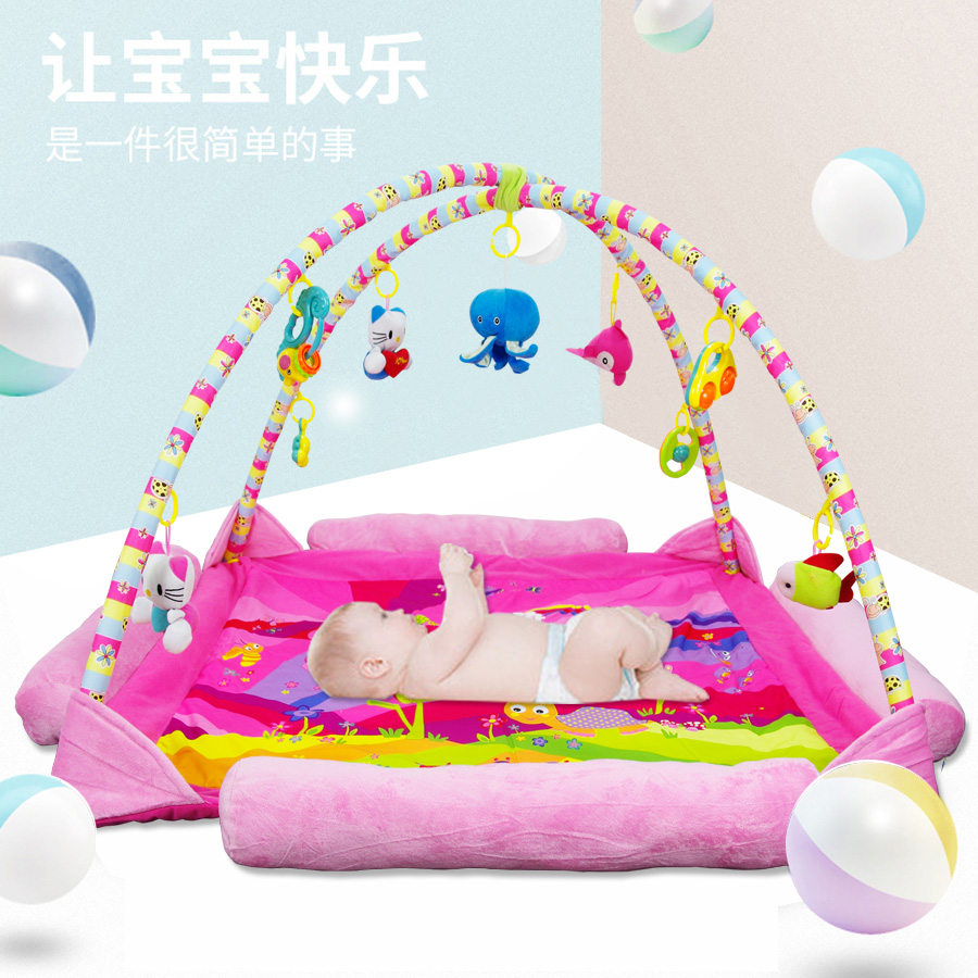 婴儿游戏毯爬行毯宝宝多功能游戏垫健身架音乐毯挂铃玩具益智礼物|ruв категории игрушка/коляска/головоломка/блоки/модель, дети ползать/Уокер/фитнес, игра одеяло/музыка одеяло - от Buy2taobao.com для оказания профессиональной услуги покупки агента Taobao