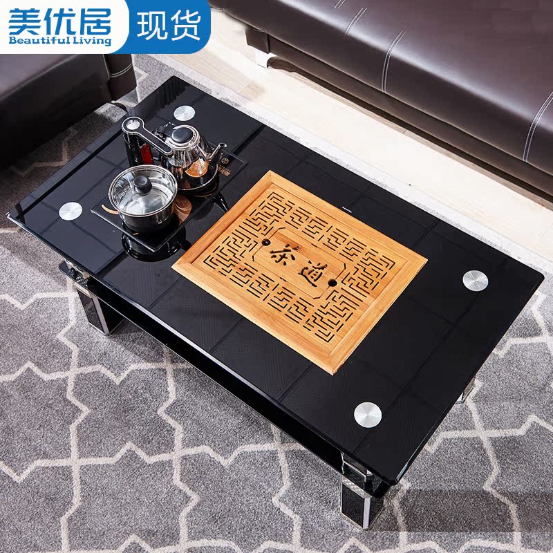 钢化玻璃功夫茶桌多功能小茶台办公客厅自动上水泡茶茶几带电磁炉|msdalam kategori perabot kediaman, beberapa kategori, meja teh - dari Buy2taobao.com untuk memberikan perkhidmatan ejen Taobao profesional membeli