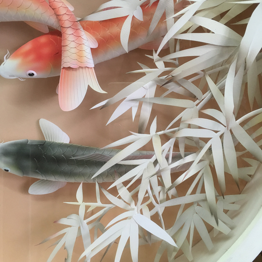 纸雕大师 颜永《锦鲤》