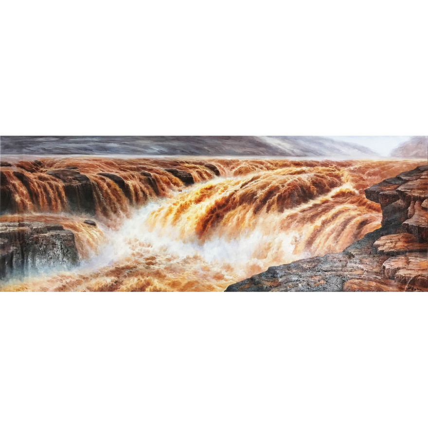 段修杰《 黄河 》 巨幅 80x220cm