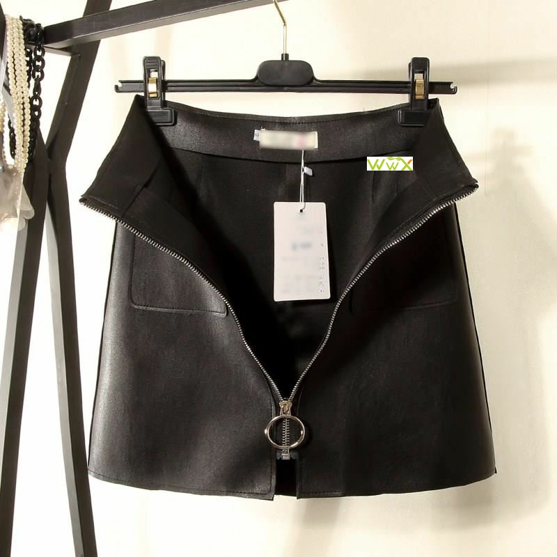Black leather skirt skirt half skirt 2018 new high waist|ruв категории Женская одежда, юбка - от Buy2taobao.com для оказания профессиональной услуги покупки агента Taobao