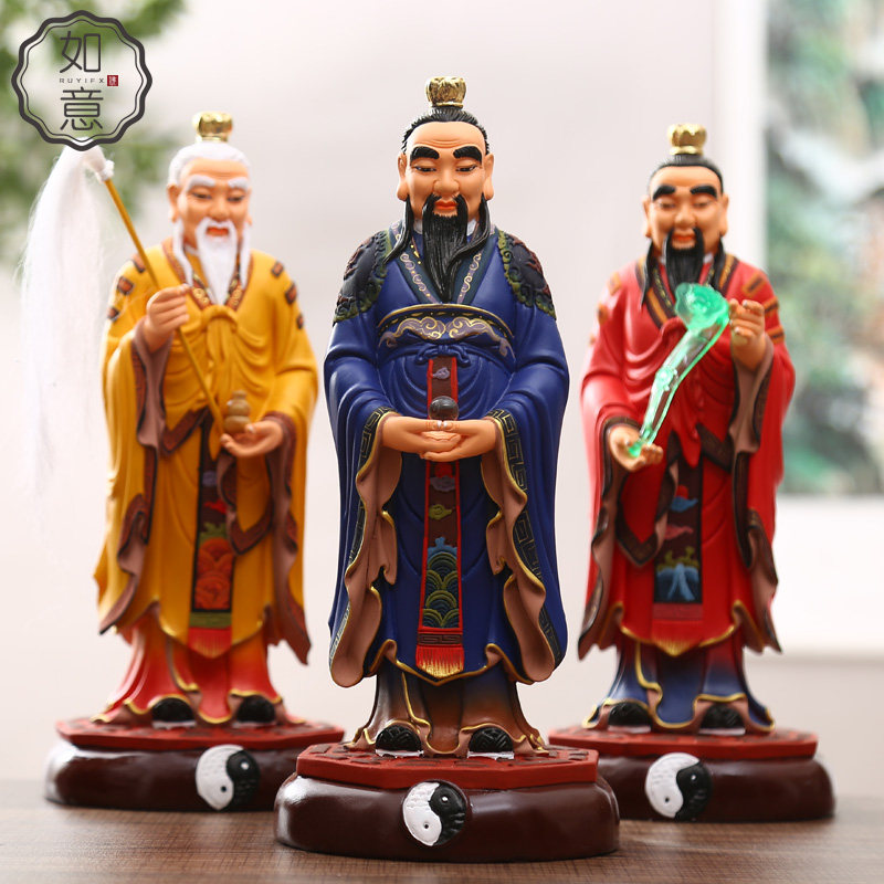 站三清神像太上老君像道教道场供奉元始天尊道德天尊三清祖师爷