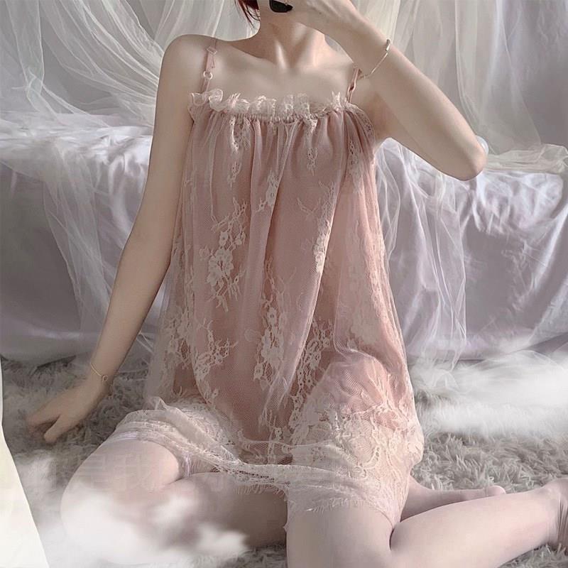 miyue大码200斤欢爱内衣女感诱惑蕾丝雪纺吊带睡衣套装睡裙