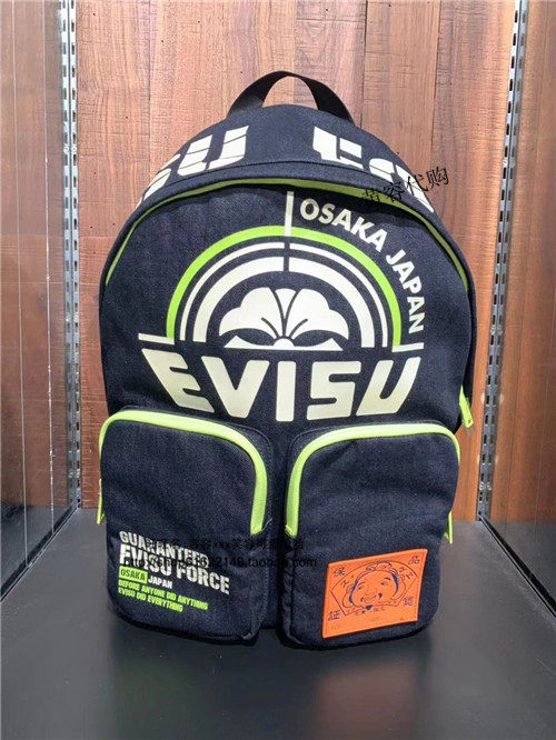 黄容代购 evisu福神 1eahtu9bg804xx男女款印花双肩背包新品实拍