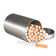 高档男士50支装烟盒创意不锈钢大容量手卷烟桶密封烟丝罐香於烟筒