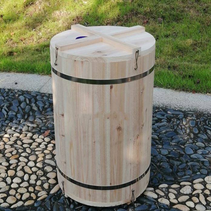 圆蜂箱圆桶蜂箱老式收蜂桶诱蜂桶圆木桶蜂箱中蜂箱土养蜜蜂箱木头