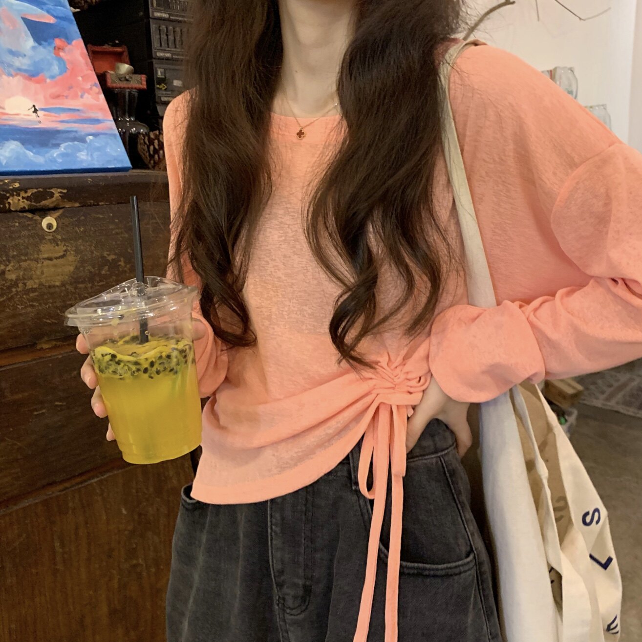 虾粉色