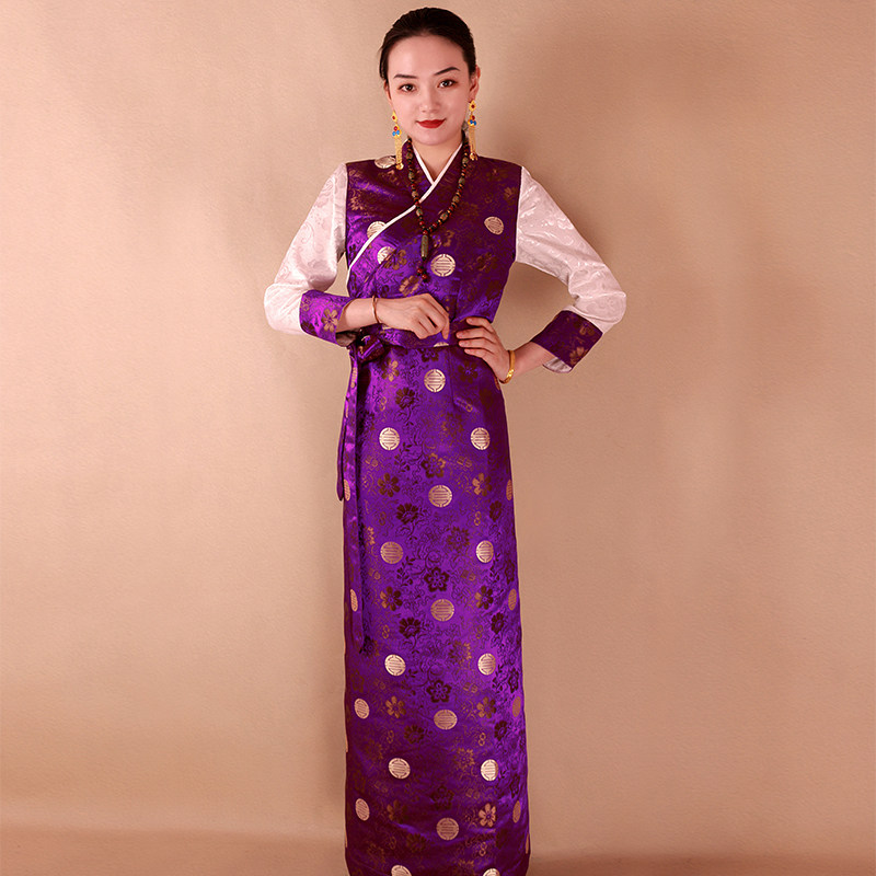 西藏藏风衬衣藏装女 上衣藏袍藏族衣服女民族风新款服装