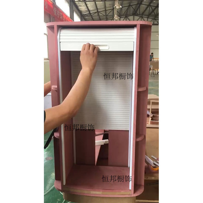 pvc塑料卷帘门推拉移门上翻门简易明装门对开单开不占空间卷帘门
