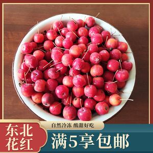 花红东北特产农家自然冷冻花红果新鲜速冻海棠果酸甜红果买5包邮