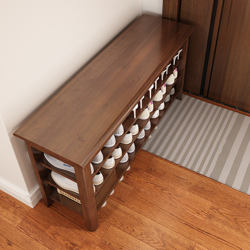 北欧全实木换鞋凳家用门口入户穿鞋凳可坐衣帽间凳子鞋架带换鞋凳