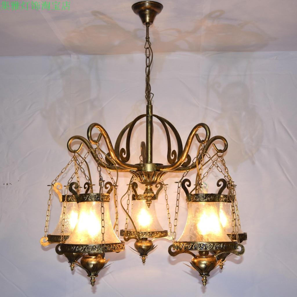 European style Selling Iron art Retro Mediterranean Sea Kerosene a chandelier American country Study Restaurant Living room lights 9120in the Decoration main material , Lamps , Chandelier category - from Buy2taobao.com to provide professional Taobao agent buy service