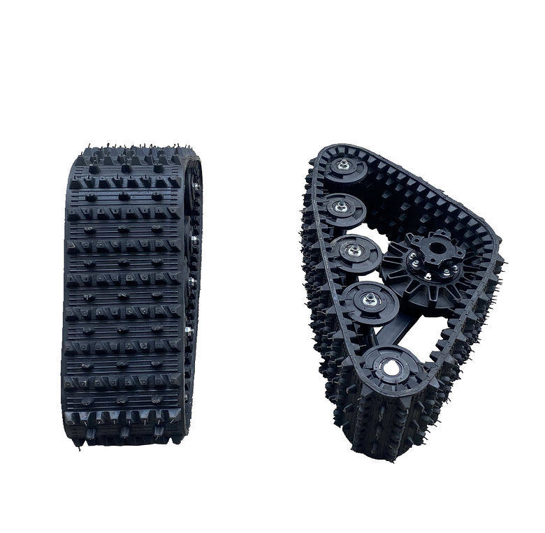 改装四轮雪地摩托卡丁车配件大公牛沙滩车防滑三角履带雪橇车滑轮