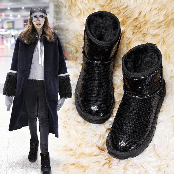 上海短靴女靴艾西季平平底女鞋雪地专柜正品