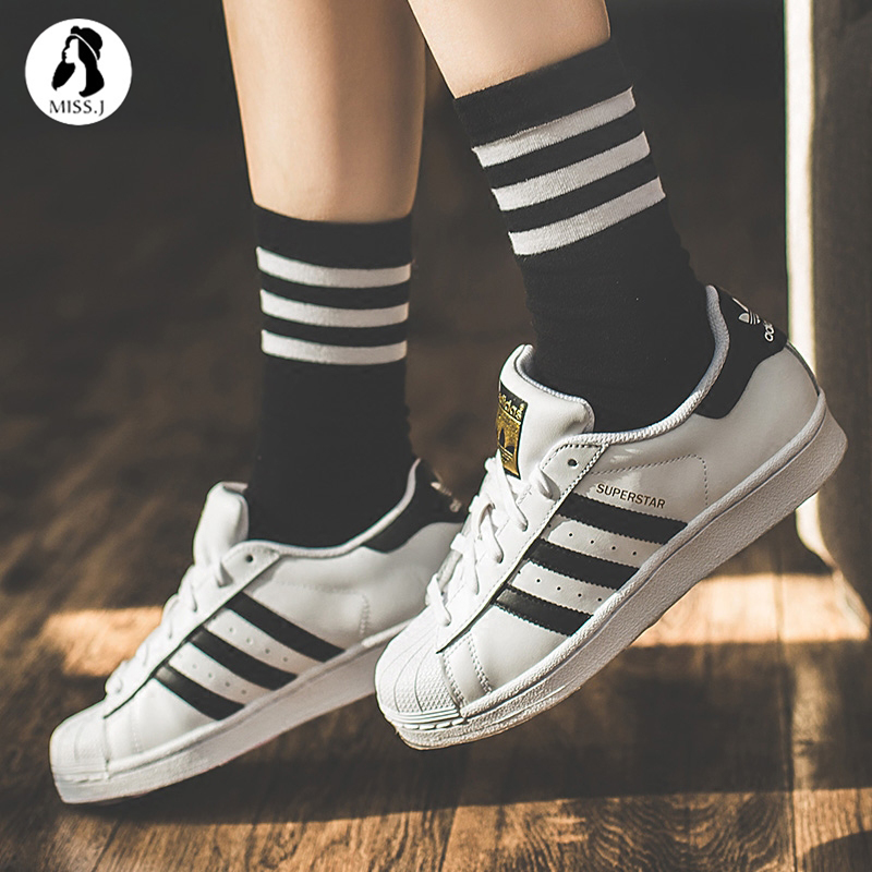 adidas三叶草SUPERSTAR金标女鞋男鞋贝壳头板鞋 C77124/C77154