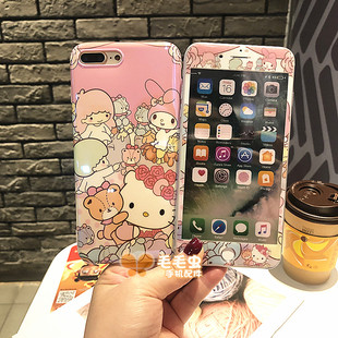 适用苹果12/13美乐蒂钢化彩膜iphone11手机壳7/8plus膜加壳XS max