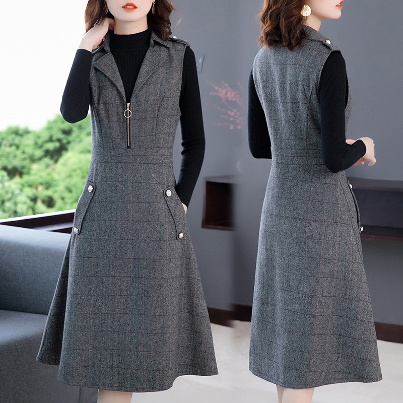 大学生教资面试衣服女冬2021新款正式场合套装连衣裙教师穿搭服装