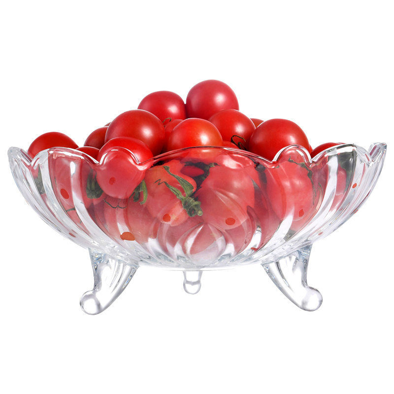 欧式玻璃水果盘大号网红创意糖果盆现代客厅家用水晶茶几零食果篮