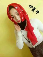 朵哈2017新款穆斯林时尚纱巾回族头巾方便款