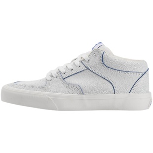 极路客秋冬小白蓝刮刮乐冰爆裂纹青花瓷中低帮男女小众潮流滑板鞋