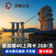 亿点 新加坡电话卡4G手机上网卡5/7/10/15天3G无限流量新马泰通用