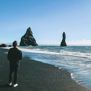 3-7人小团冰岛南岸索尔黑马冰川一日游两大瀑布维克小镇黑沙滩