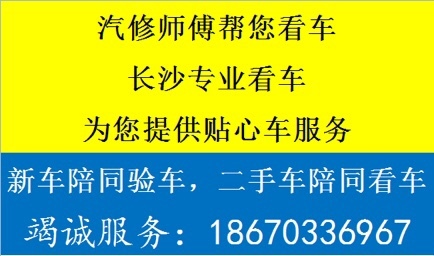 代看车检车长沙二手车检测二手车验车评估