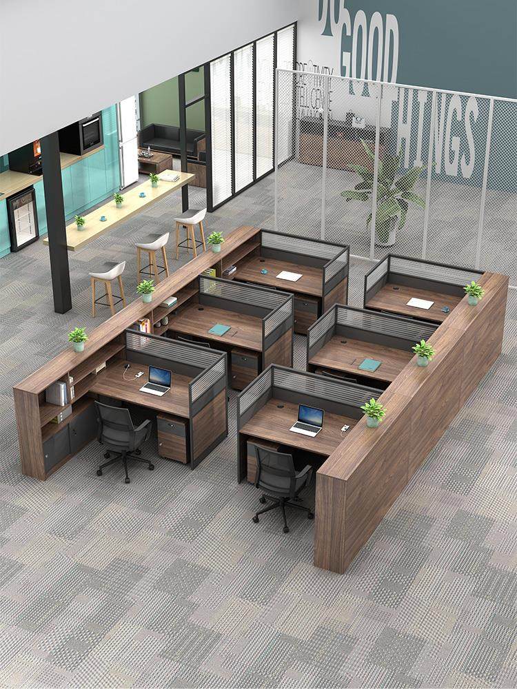 会计财务办公组合职员工位简约现代屏风卡位卡座4四人6办公室桌子