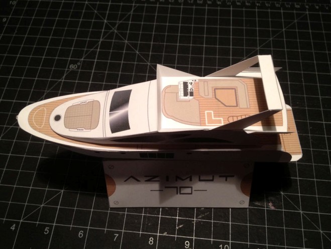 私人游艇快艇轮船船模3d立体纸模型diy手工制作儿童益智折纸玩具