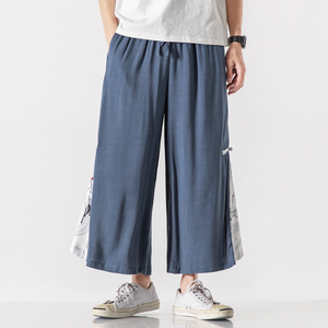 20秋装新款 大码风汉服宋裤仙鹤古风坠感休闲哈伦裤 k110/p70图片