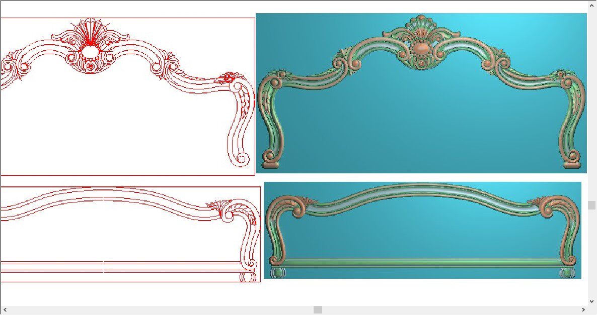 欧式精雕浅雕床头床尾洋花20个深jdp床上床下设计素材