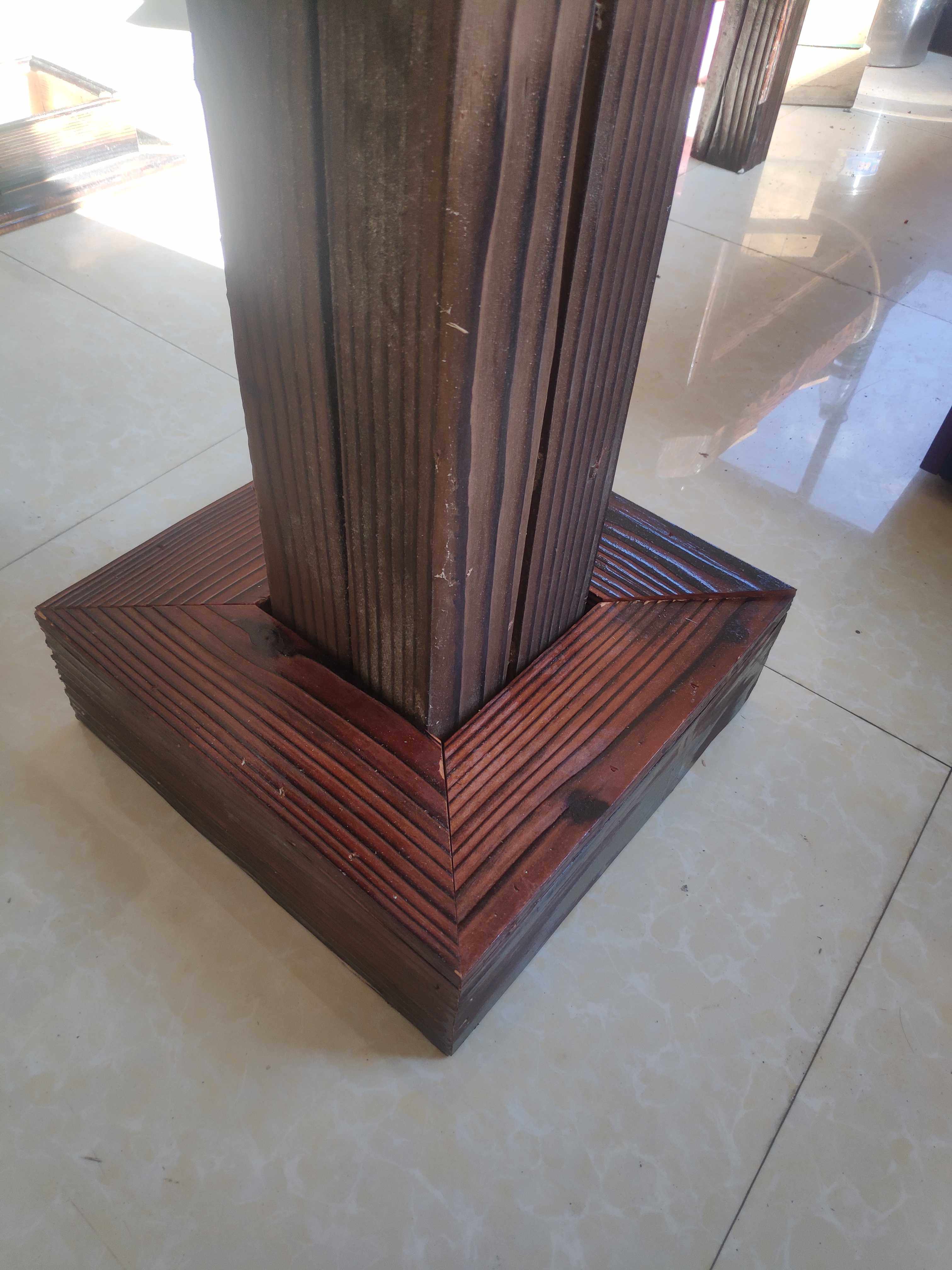 防腐木立柱包脚盒140 110定制脚套