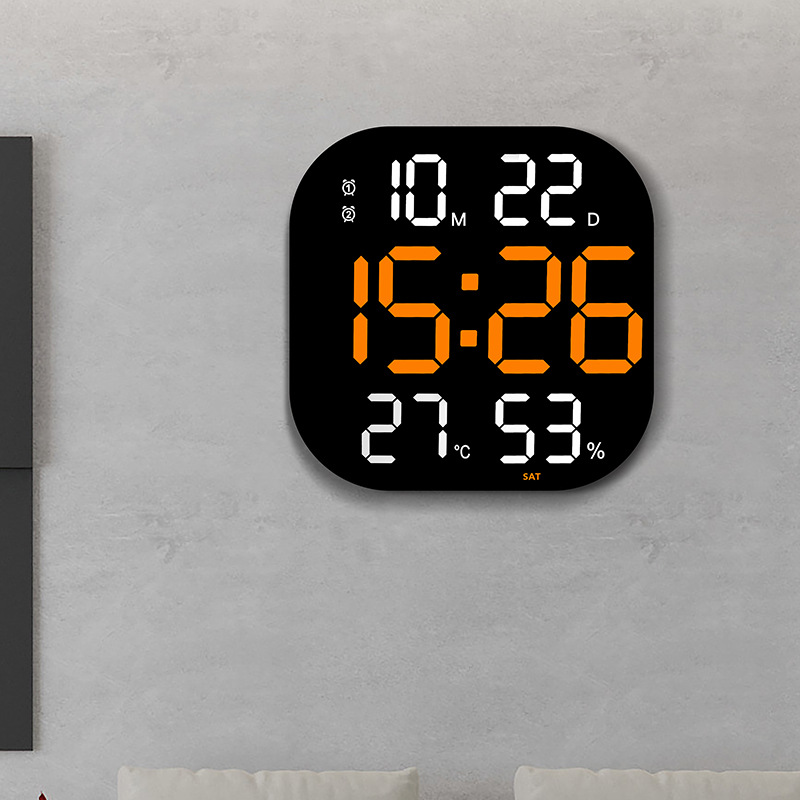 简约数字led电子钟多功能夜光卧室客厅时钟显示时间挂钟壁钟农历