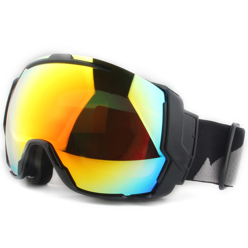 新滑雪眼镜双层防雾大风镜球面雪地夜视护目镜防护镜装备可卡近视