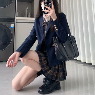 新款原创校供感JK西装外套女制服学院风小个子西服日系学生班服