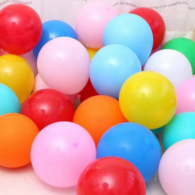 5寸亚光圆形乳胶气球小号金属色空地爆球中球婚礼房儿童生日装饰