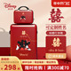 迪士尼可定制红色行李箱新娘结婚陪嫁箱一对20寸登机旅行子母箱女