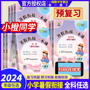 2024版暑假衔接一本通小学一升二年级升三升四升五升六年级小升初下册语文数学英语人教版暑假作业本衔接教材小学暑期培训小橙同学